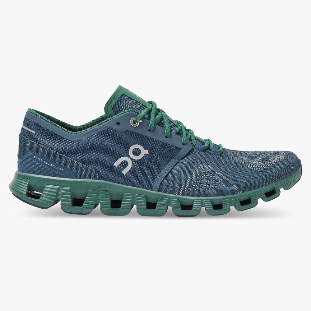 Scarpe Running ON Cloud X Uomo Blu/Verdi IT 30406